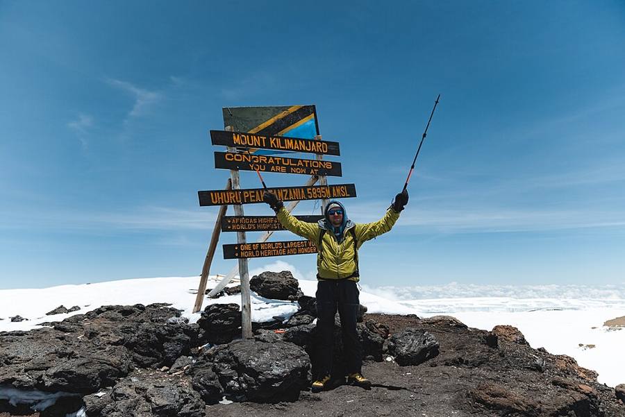 James Whitfield on Uhuru Peak