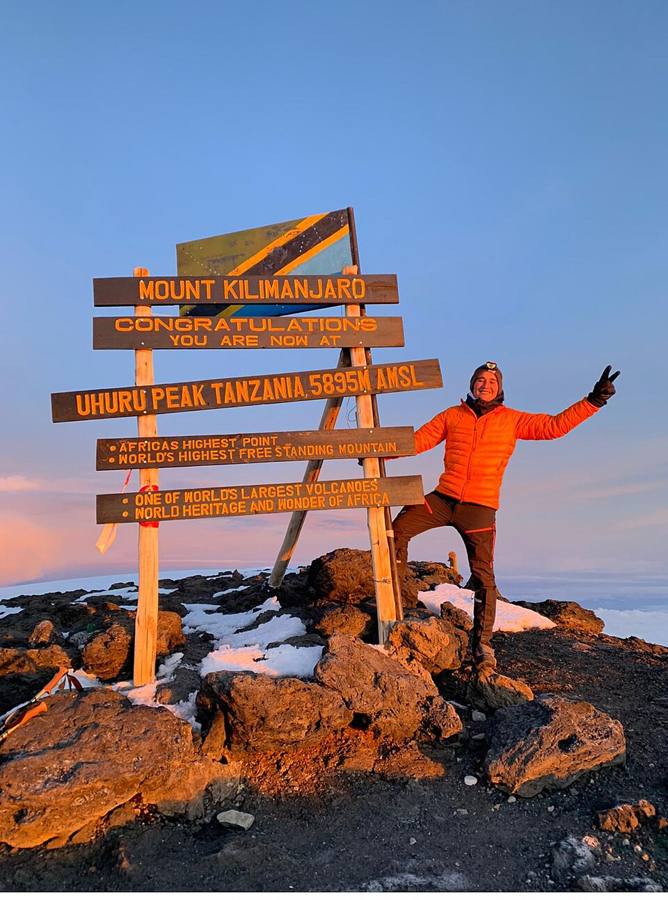 Michael O'Donnell on Uhuru Peak